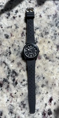 Nivada Grenchen Super Antarctic 38mm Black with White Markers Automatic Watch - Image 1 of 4