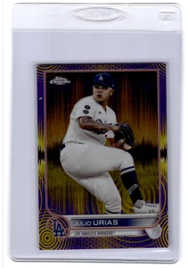 Julio Urias 2022 Topps Chrome Sonic Purple & Yellow Pulse Refractor #3  /299 - Picture 1 of 2