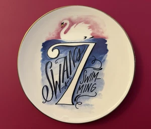 Twelve Days Of Christmas 7" Dessertteller Mary & Martha 7 Swans a Swimming NEU - Bild 1 von 3