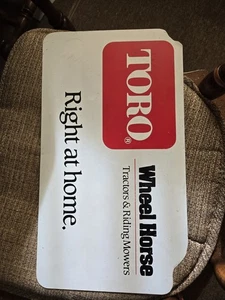 Werbung Blechschild 16x9 Zoll Toro Rasenmäher Traktoren Rad Pferd - Bild 1 von 4