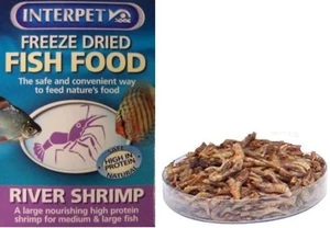Interpet Pond Goldfish Tropical Fish Turtle Food Treat River Shrimp Hand Feed - Picture 1 of 3
