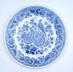 Authentic Royal Delft Hand Painted Decorative Plate - Traditional Dutch Blue - Picture 1 of 2