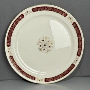 Piatto da portata Pickard Wellington bordeaux e bordo oro 10,5" USA fine Cina - Foto 1 di 11