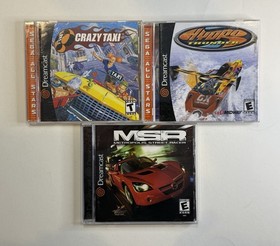Crazy Taxi, Hydro Thunder, Metropolis Street Racer; 3 Game Dreamcast Lot All CIB