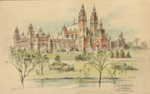 Kelvingrove Art Gallery Glasgow Scotland Postcard c1900s - Picture 1 of 2