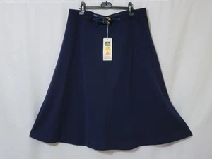 NEW VINTAGE LANE BRYANT A LINE SKIRT NAVY BLUE SIZE 34 PULL ON ILGWU MADE USA - Picture 1 of 8