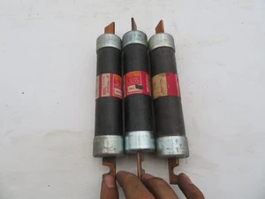 SET OF 3 FUSETRON Time Delay RK5 Fuse FRS-R-100 200kA @ 600V - TESTED - Picture 1 of 4