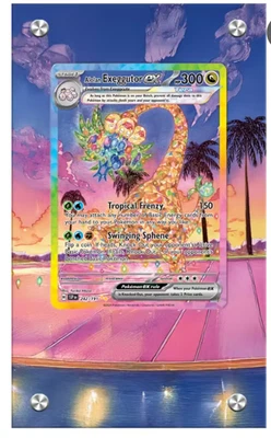 POKEMON TCG EXTENDED ART ACRYLIC CASE CARD ALOLAN EXEGGUTOR EX 242 ANIME L28 - Image 1 of 2