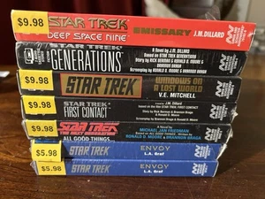 Lot x7 SEALED Star Trek Cassette Tapes Next Generation Envoy Audio Books - Foto 1 di 6