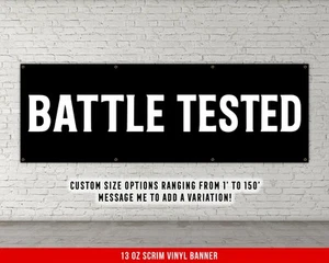 Battle Tested Gym Banner - Motivierende Wandkunst für Home Fitness Deko - Bild 1 von 8