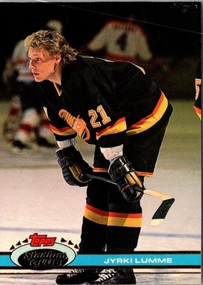 1991 Stadium Club Jyrki Lumme #154 Vancouver Canucks Hockey Card - Image 1 of 2