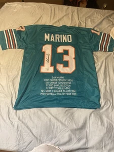Dan Marino Signed Miami Dolphins Jersey “Career Stats” Marino Cert. Autograph - Picture 1 of 3
