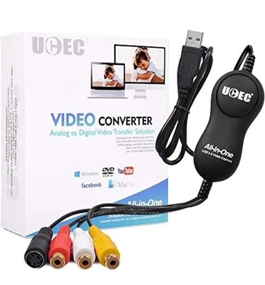 UCEC USB 2.0 Video Capture Card VHS to Digital / DVD Converter for Mac & Windows - Image 1 of 4