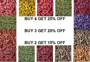 Incense Cones - Bags of 50!  15 Scents, BUY 4 bags  GET 25% OFF - Picture 1 of 17