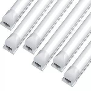 20W T8 2FT LED Integrate Tube Lights Linkable 2FT LED Shop Lights Fixture 5000K - Picture 1 of 10