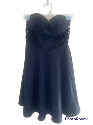 Foreign Exchange Women's Sz S Black Sweetheart stapless dress Foto 1 de 4