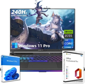 ASUS ROG Strix-G16 Gaming Laptop 16" 240Hz Intel i9-14900HX RTX 4070 UP TO 64GB - Picture 1 of 7