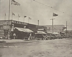 "Foto de colección de autos SEAL BEACH Pharmacy MAIN STREET 886 11"" x 14" - Imagen 1 de 1
