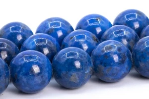 10MM Genuine Natural Denim Blue Lapis Lazuli Beads Grade AA Round Loose Beads - Picture 1 of 4