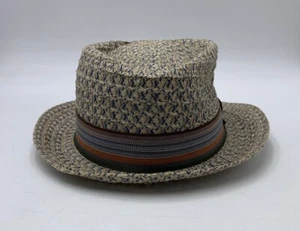 Avenel Of Melbourne Viscose Diamond Crown Trilby Blue M - Picture 1 of 8