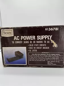 Alimentatore AC Vintage Sears 36781 Convertire Can Radio In Ac Uso Testato - Foto 1 di 13