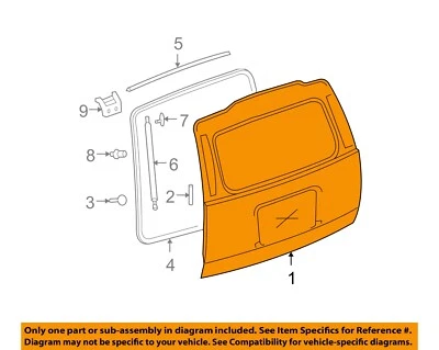 Used Deck Lid fits: 2011 Chevrolet Suburban 1500 w/privacy tint glass opt AJ1 ma - Image 1 of 4