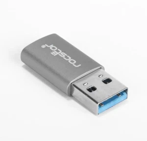 Adaptador conector hembra Rocstor Y10A207-G1 USB macho t USB-C gris al por menor - Imagen 1 de 2