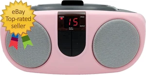 PROSCAN SRCD243 Portable CD Player with AM/FM Radio, Boombox (Pink) - Picture 1 of 1