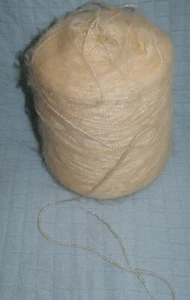 Cone Yarn Cream Brushed Spool Craft Knit Crochet Fast Shipping - Picture 1 of 6