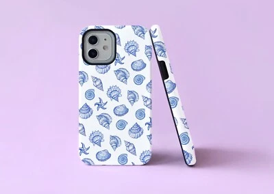 Seashell Seashells Blue Sea Shells Tough Phone Case/Cover For iPhone Samsung - Image 1 of 4