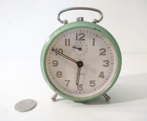 Vintage Mid Century Alarm Clock Mechanical Clock - Veglia - 1950s / 60s Italy