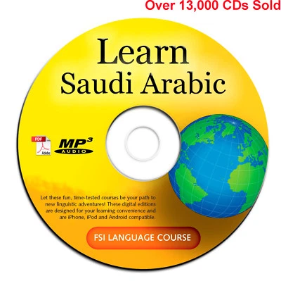 NEW Complete Saudi Arabic Foreign Language Course-MP3 Audio Lessons on CD - Image 1 of 2