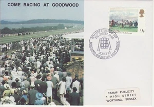 GB Briefmarken Souvenir Cover - Pferderennen in Goodwood, Sport, Jockey Club 1979 - Bild 1 von 1