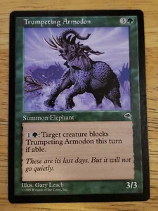 1 tarjeta coleccionable vintage de trompeta Magic The Gathering Armodon [Tempest] Magic The Gathering - Imagen 1 de 5