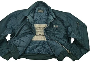 HOT Men's SCHOTT FLYER'S CWU-R BOMBER MILITARY FLIGHT 4 Pcks LINED TEAL Jacket L - Picture 1 of 15