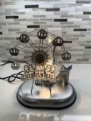 RUEDA DE LA FORTUNA 9" Energía Solar por Ishiguro Novedad Lámpara Solar o Enchufable ~ FUNCIONA Foto 1 de 4