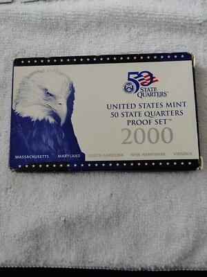 US Mint 2000 S Clad Proof Set - Complete with Box & COA - Image 1 of 4
