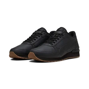 Hombre Puma Clásico Corredor Estilo Entrenador Todas las Tallas Reino Unido Cuero Negro Retro PSTR4B - Imagen 1 de 13