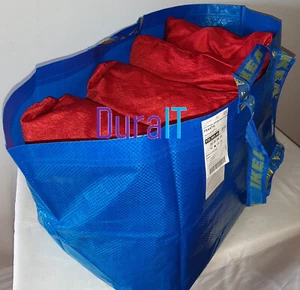 NEW LARGE SIX IKEA FRAKTA SHOPPING BAG REUSABLE LAUNDRY TOTE GROCERY STORAGE - Picture 1 of 7
