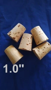 CORK stopper plug round tapered style crafts fishing lab wine all natural 1'' - Picture 1 of 6