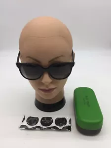 Kate Spade New York Geralyn schwarze Sonnenbrille 53-17-140 graue Gläser - Bild 1 von 9