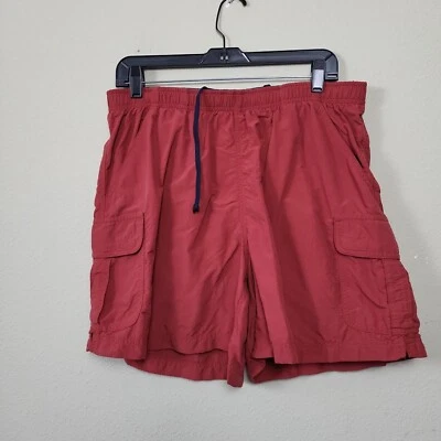 L.L. Bean Mens Rust Red Drawstring Waist Regular Fit Board Shorts Size Large - Image 1 of 4