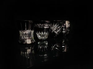 Faberge Black Crystal Shot Glasses Set of 4 without original box - Picture 1 of 10