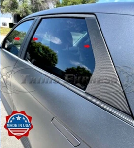 Ajuste: 2022-2025 Hyundai Ioniq 5 6 piezas cubierta de moldura de poste de pilar fibra de carbono negro - Imagen 1 de 6