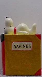 Vintage Peanuts Snoopy Savings Bank Good Condition with Stopper HTF - Picture 1 of 9