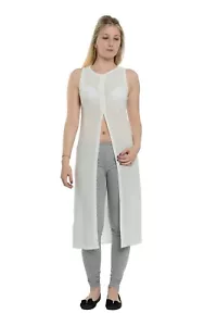 Abito donna nuovo design a bolle stile cappotto vita spacco in mezzo senza maniche - Foto 1 di 3