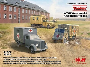 ICM Modelos 1/48 Sankas Segunda Guerra Mundial Wehrmacht Ambulancia Camiones Modelo Kit ICMDS3523 - Imagen 1 de 1