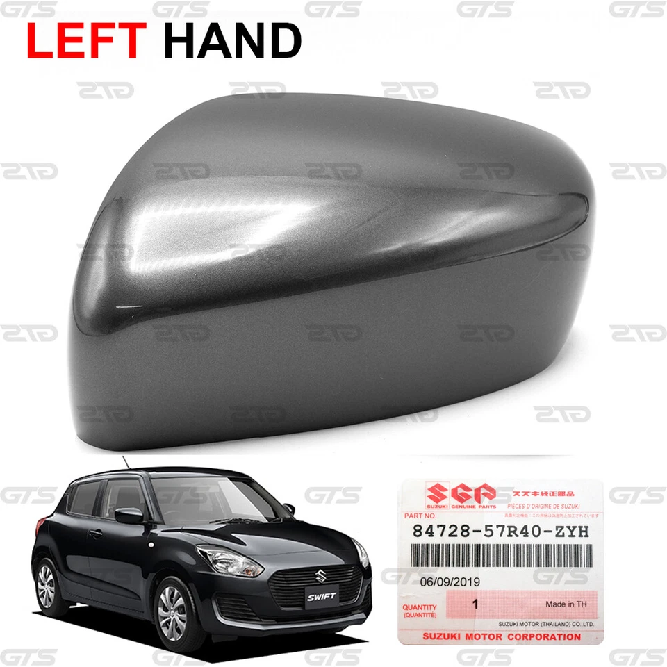 Lh Grey Mirror Wing Cover Fits Suzuki Swift Hatchback GA GL No top 2018 2021 - Image 1 of 4