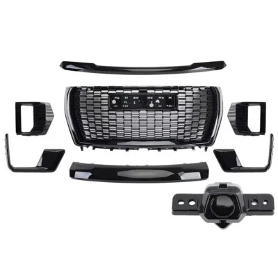 For 2021-2024 GMC Yukon/XL Denali Front Grille Hood Trim Molding Gloss Black Set - Изображение 1 из 4