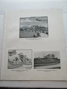 1892 NEW HAMPSHIRE ANTIQUE MAP, IRON MOUNTAIN HOUSE, RUSSELL COTTAGES, P. TUCKER - Picture 1 of 2